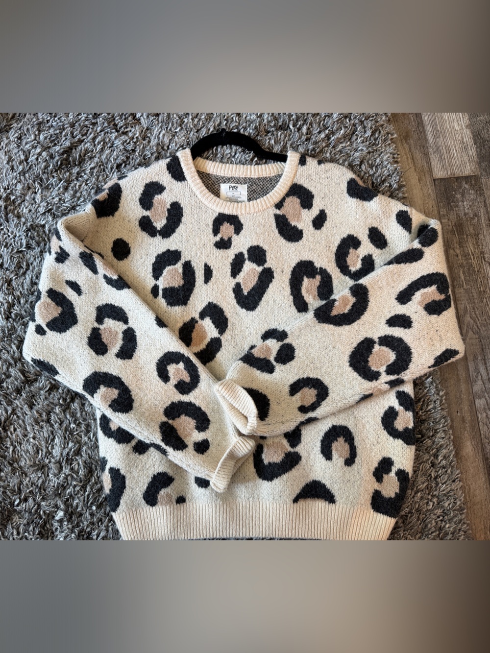 Little Sleepies Cream Leopard Print Sweater